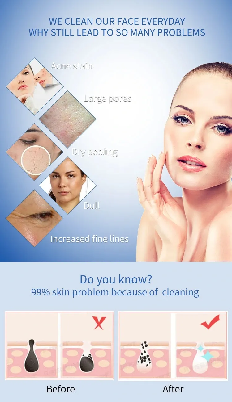 Professional Hydro Peel Water Dermabrasion Facial Beauty Machine with Bio Ultrasound RF