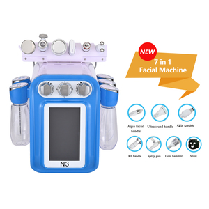 7 in 1 Hydrogen Oxygen Facial Machine Hydra Dermabrasion RF Skin Scrubber Cold Hammer LED Mask Beauty Equipment