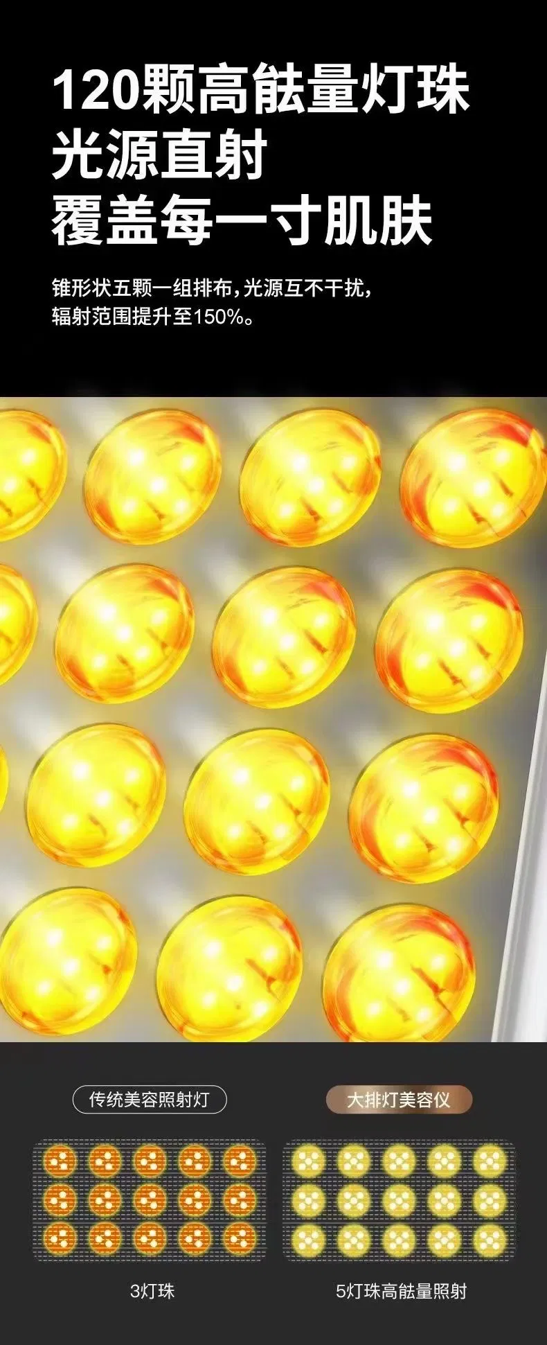 Facial LED Light Skin Anti-Aging LED Red Light Therapy Near-Infrared Panel Machine
