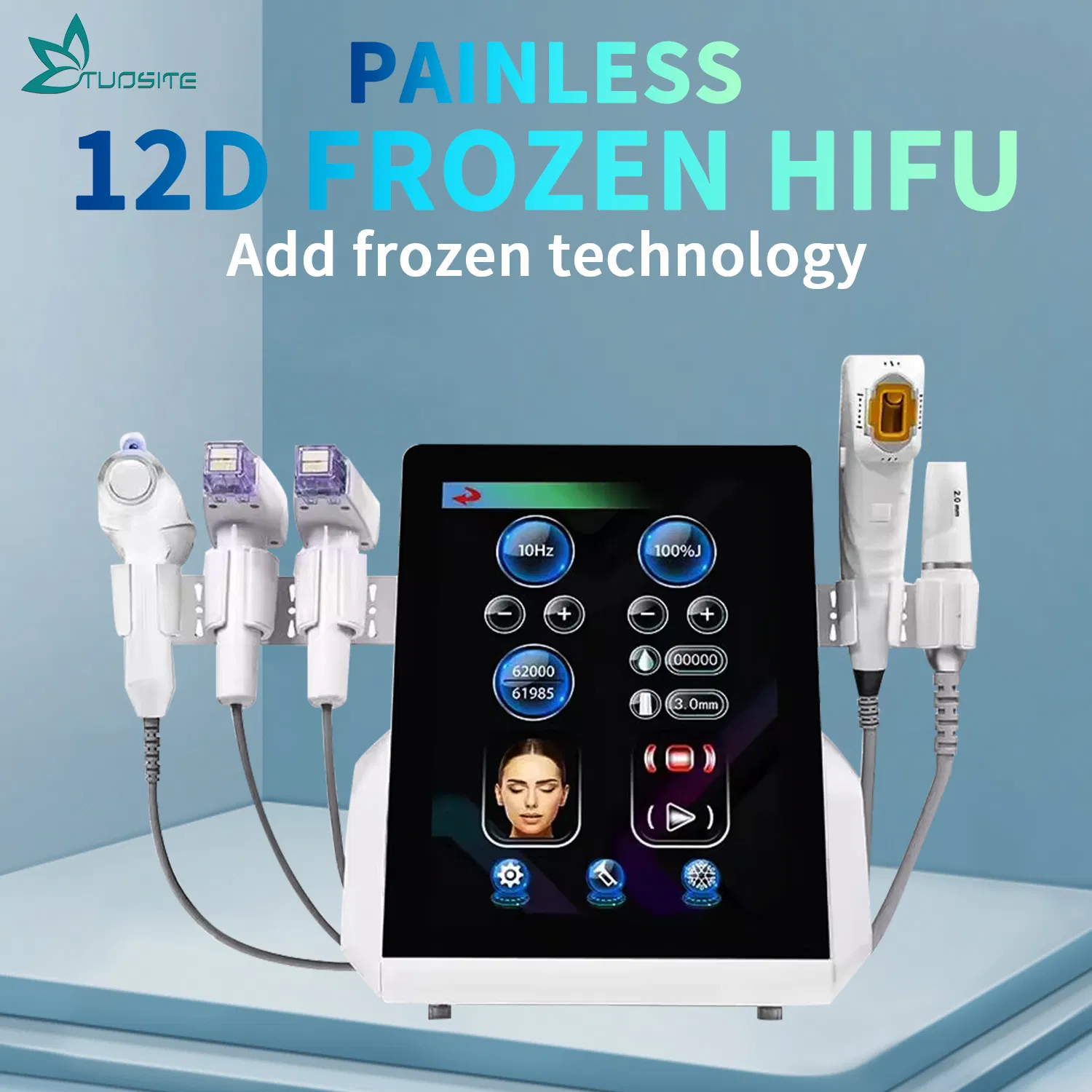 Factory Price Ice Hifu 12D Face Lifting Smas Facial Anti-Wrinkle Anti-Aging Tightening Beauty Machine