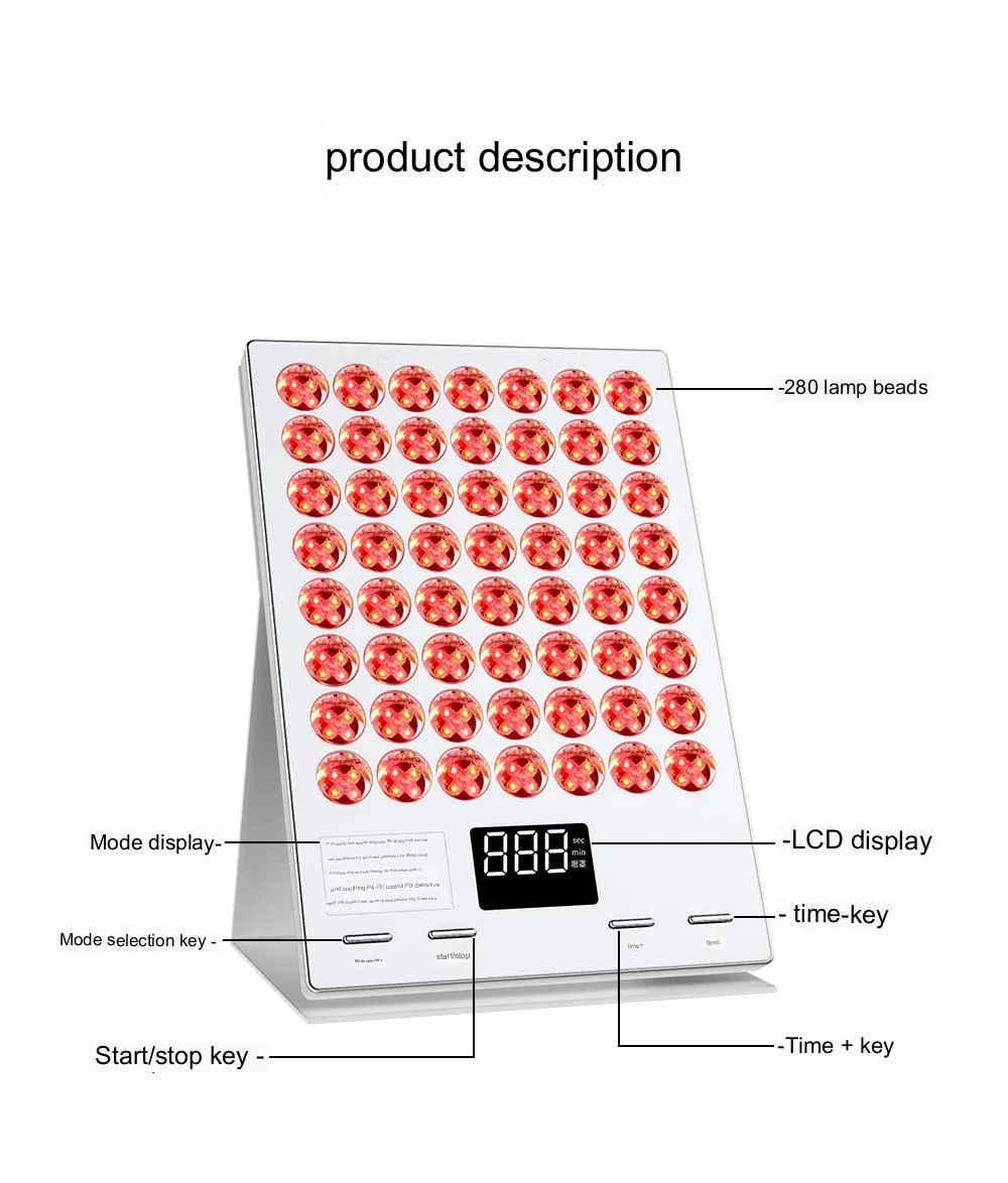 Facial LED Light Skin Anti-Aging LED Red Light Therapy Near-Infrared Panel Machine