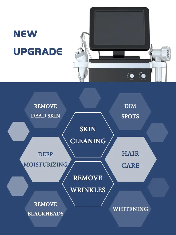 Multi-Functional RF Facial Beauty Instrument Diamond Dermabrasion Skin Whitening Deep Cleaning Salon Machine