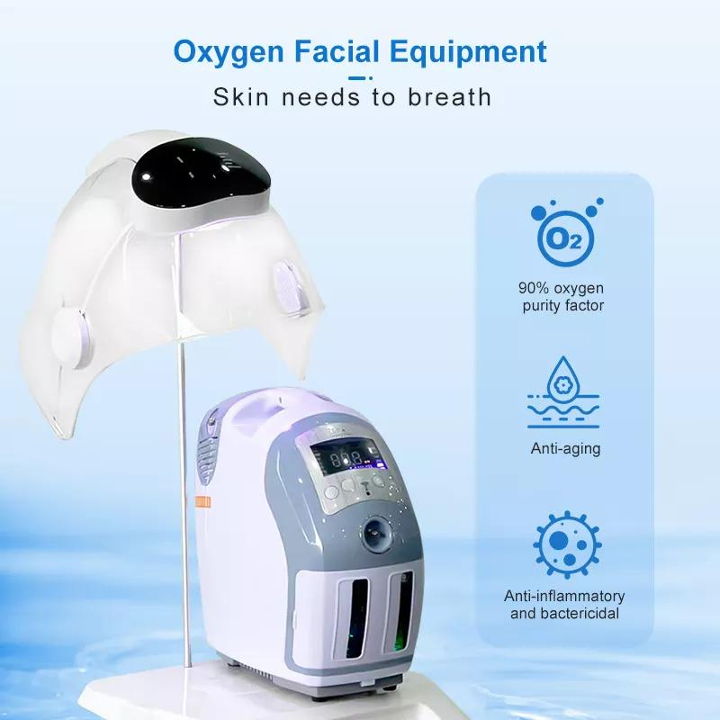 Hot Sale Water Oxygen Jet Therapy Facial Machine for Anti Aging with Oxygen Dome