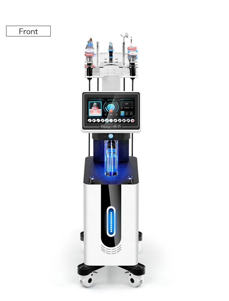 2026 Best Face Cleaning 11 in 1 Hydro Machine Facial Pure Water Oxygen RF Ultrasound Hydrodermabrasion Oxygen Jet Facial Machine