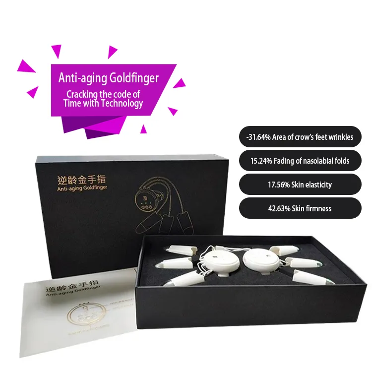 Magic Anti-Aging Golden Finger Facial Massager RF Face Lifting Microcurrent EMS Beauty Machine Gravitational Diamond Finger