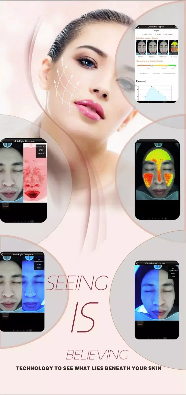 Technology Magic Mirror Skin Analyser/Facial Skin Analysis Machine