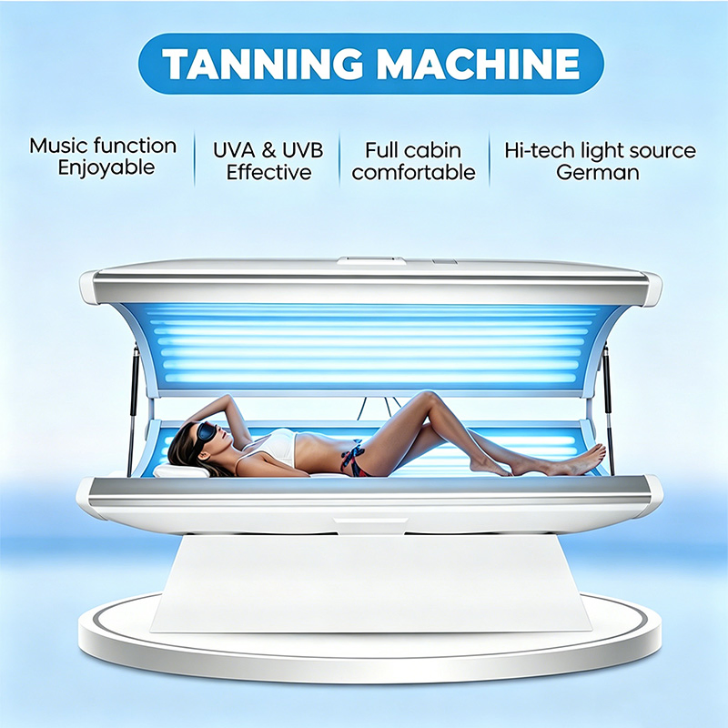 Luxury Dual Use Full Body &amp; Facial Tanning Chamber Indoor Commercial Skin Tanning Machine for Beauty Salon SPA