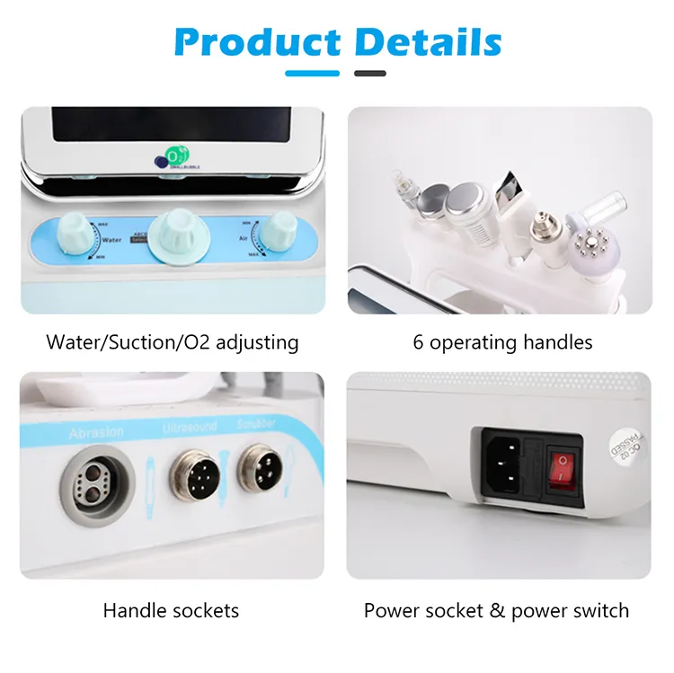 Portable 6 in 1 Skin Care Beauty Hydrodermabrasion Hydra Beauty Facial Machine Professional
