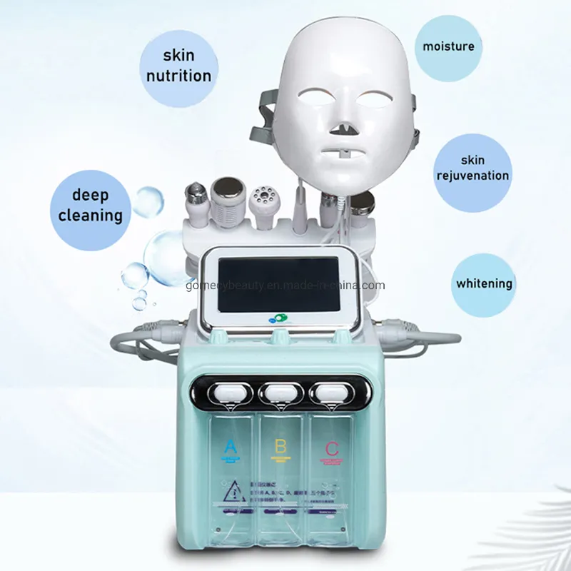 7 in 1 Jet Peel Oxygen Jet System 6-Polar RF Aqua Peel Hydra Dermabrasion Oxygen Facial Machine