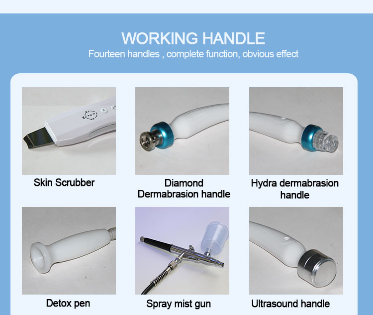 Professional 18-in-1 Hydro Dermabrasion Oxygen Jet Machine Skin Deep Cleansing Black Head Removal Acne Treatment EU/UK/CN Plugs