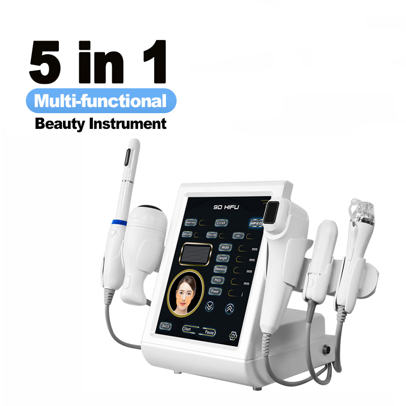 Portable High-Performance 5in1 Multifunctional Hifu Machine for Personalized Skin Tightening, Facial Lifting, and Holistic Beauty Enhancement