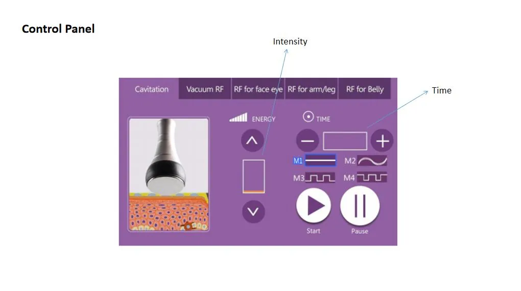 6 in 1 Ultrasound Cavitation RF Facial Body Slimming Machine