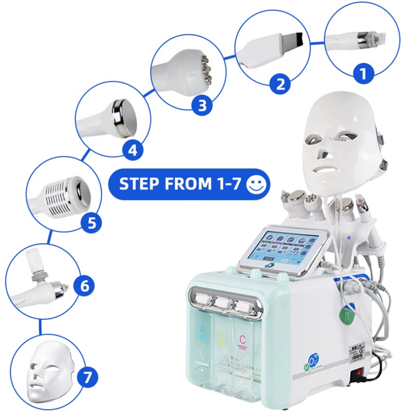 Precio Bajo De Alta Calidad 6 En 1 Hydra Oxygen Jet Dermabrasion Hydro Aqua Peeling Beauty Face Equipment Salon Facial Machine