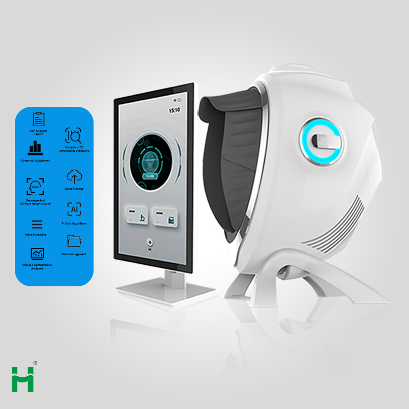 3D AI Skin Analysis Machine Facial Skin Analyzer Scanner 9 Spectrum Digital Analyzer Face Analysis Machine for Beauty Salon
