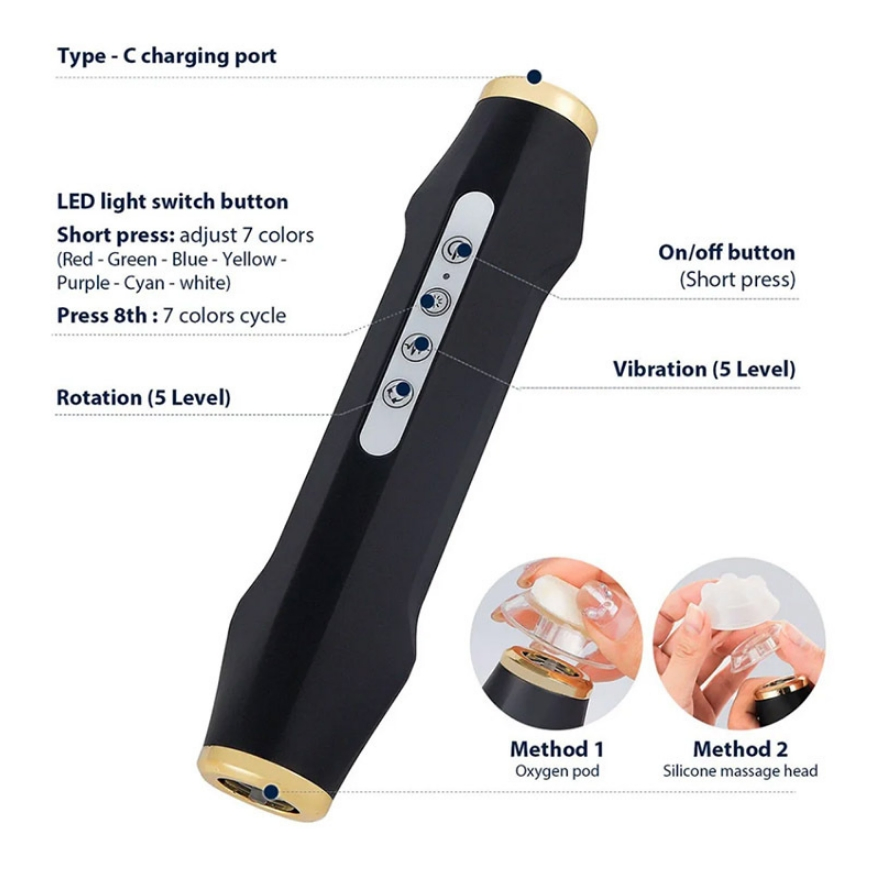 Portable CO2 Bubble Oxygenation Oxygen Skin Tightening Facial Machine