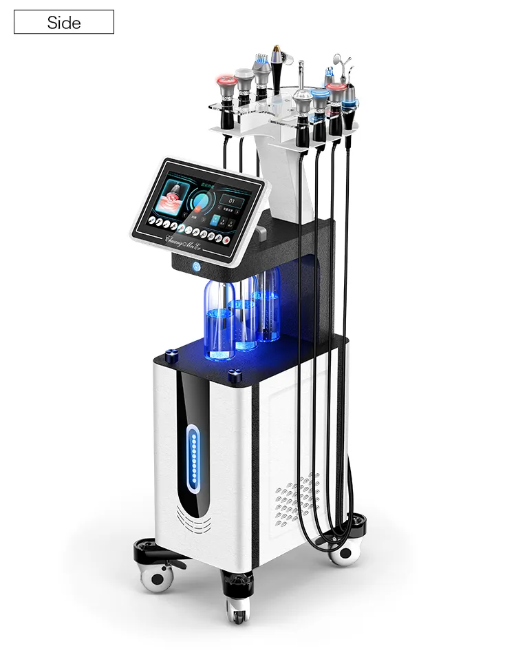 2026 Best Face Cleaning 11 in 1 Hydro Machine Facial Pure Water Oxygen RF Ultrasound Hydrodermabrasion Oxygen Jet Facial Machine