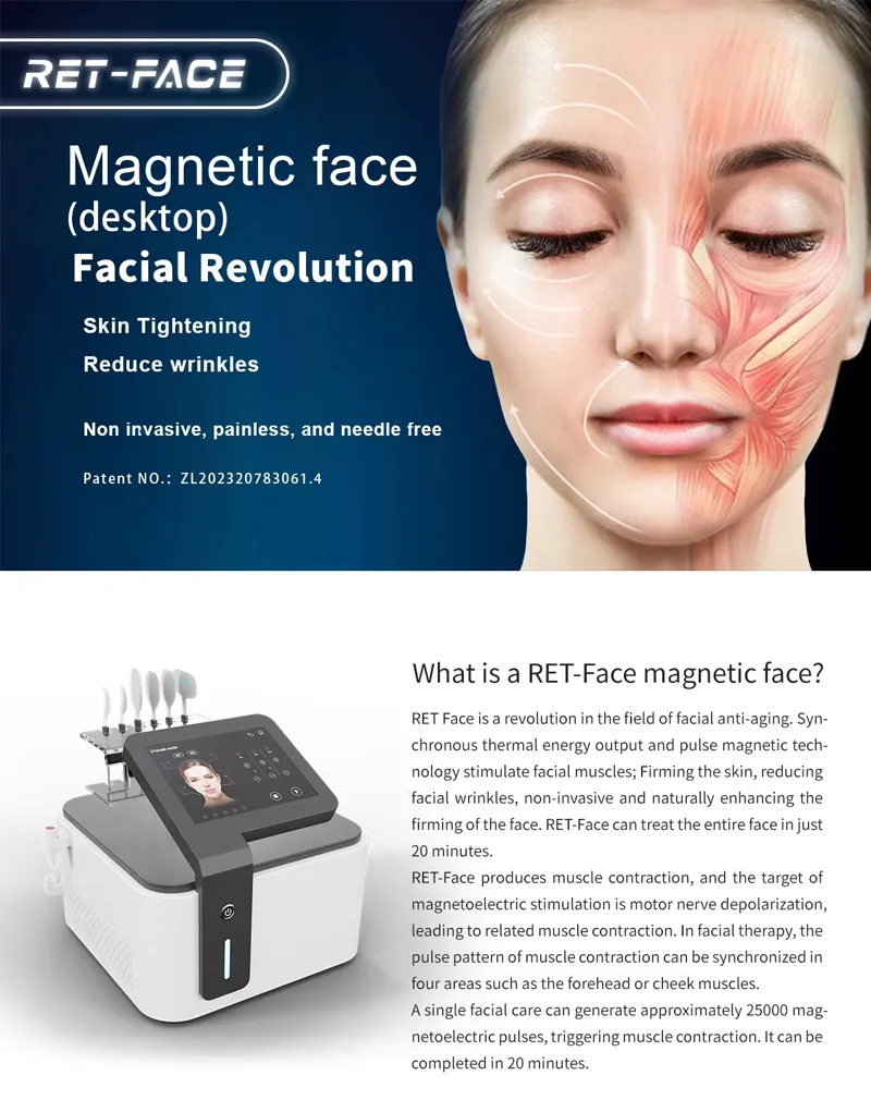 Powerful High Frequency Facial Machine EMS RF Face for Jowl Lifting Wrinkles Removal EMS RF Face Tightening Beauty Device