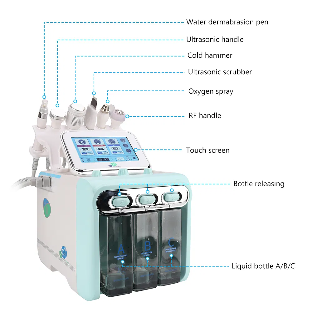 Portable 6 in 1 Skin Care Beauty Hydrodermabrasion Hydra Beauty Facial Machine Professional