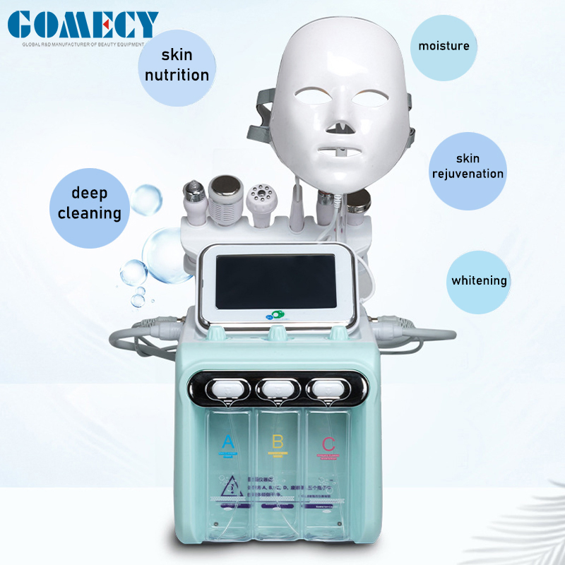 7 in 1 Jet Peel Oxygen Jet System 6-Polar RF Aqua Peel Hydra Dermabrasion Oxygen Facial Machine