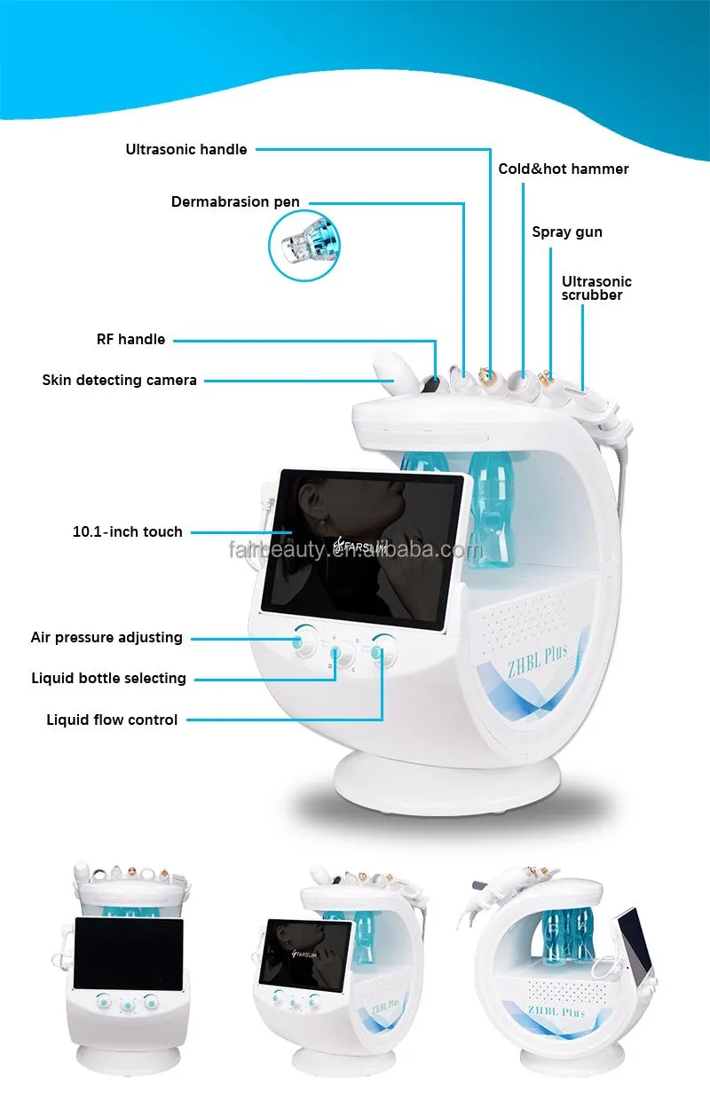 Professional Beauty Oxygen Jet Microdermabrasion Oxygen Facial Skin Tightening Machine