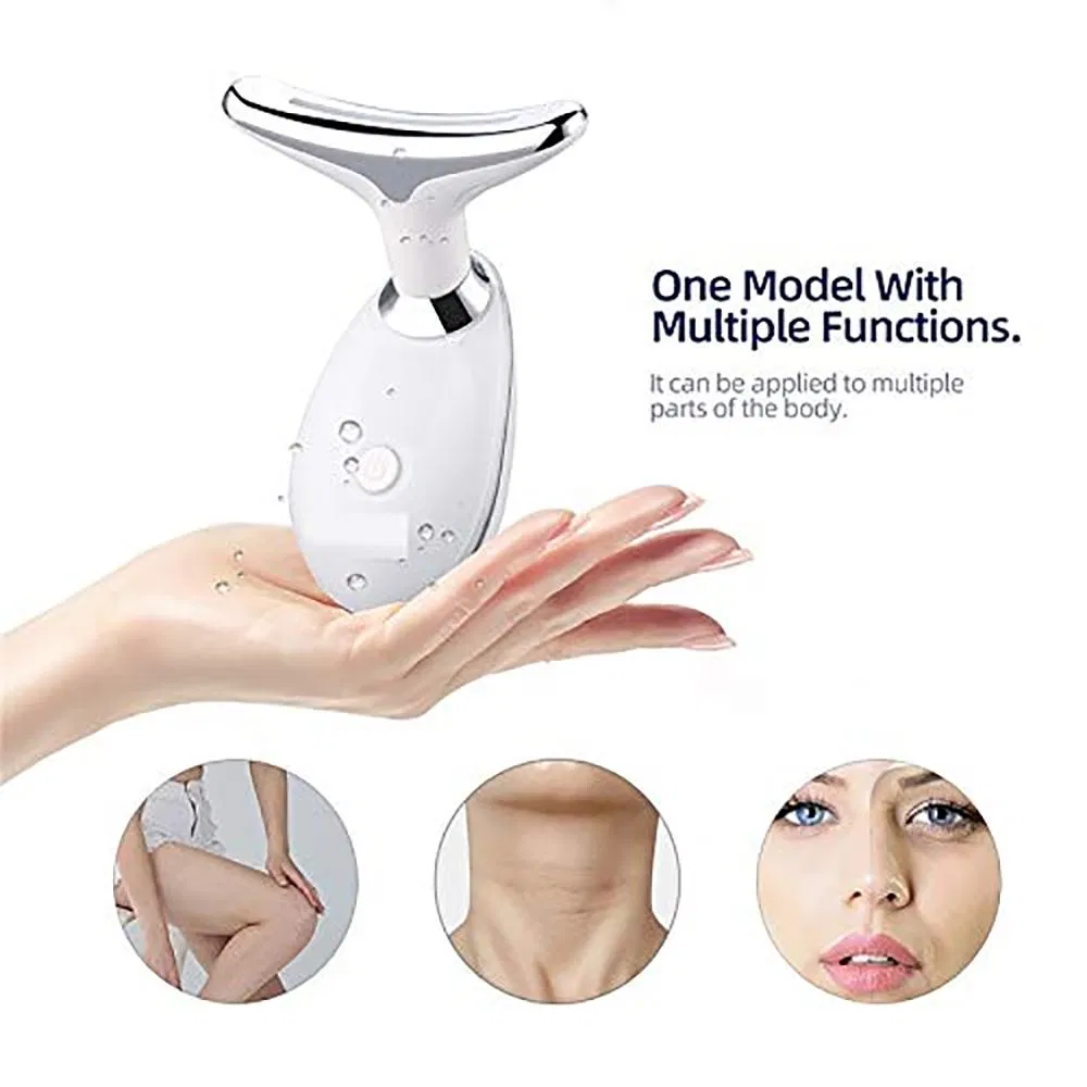 Photon Device Skin Care Electric Anti-Wrinkle Facial Neck Massage Machine Face Lifting Neck Beauty LED EMS
