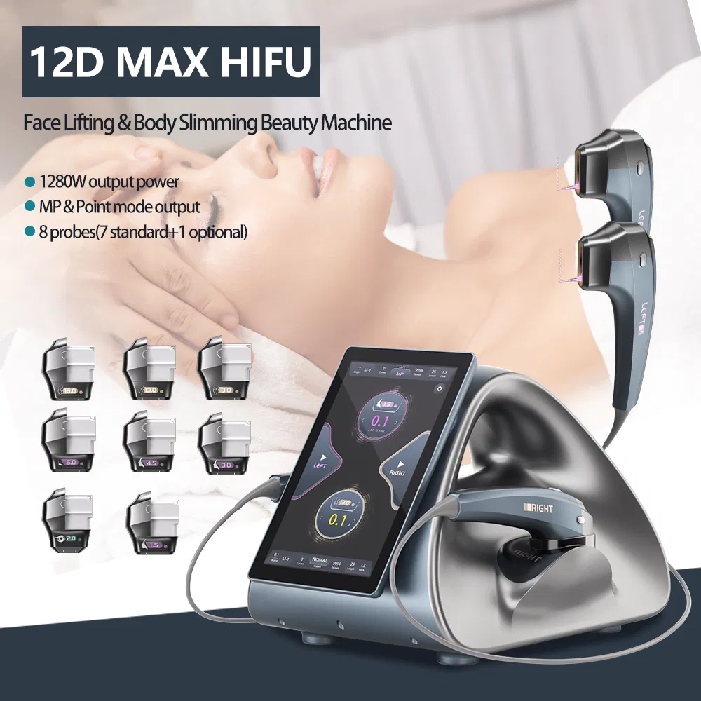 Portable Professional Hifu 12D Max Machine Latest High Intensity Focused Ultrasound for Facial Lifting Skin Tightening Desktop
