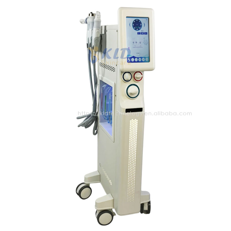 Facial Skin Cleaner 6 in 1 Oxygen Dermabrasion Machine Stainless Steel Waterproof for Deep Cleaning Exfoliators Pore Cleaner