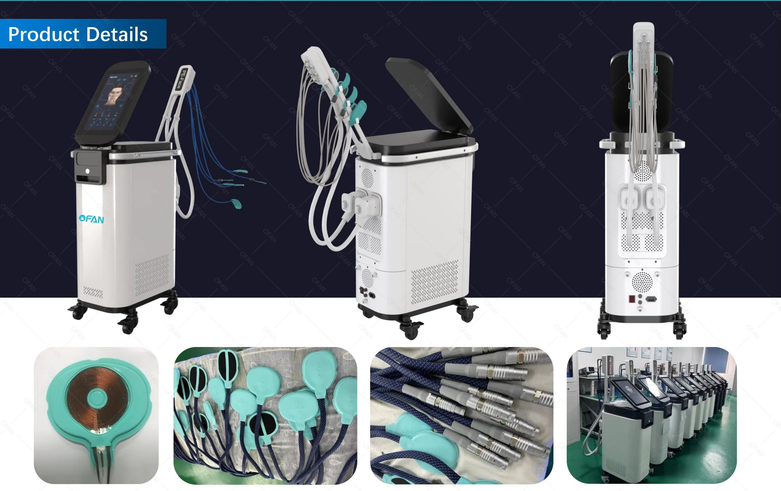 Ofan RF Wrinkle Removal PE Face Machine for Facial Loose Skin Anti-Aging Beauty Salon Equipment