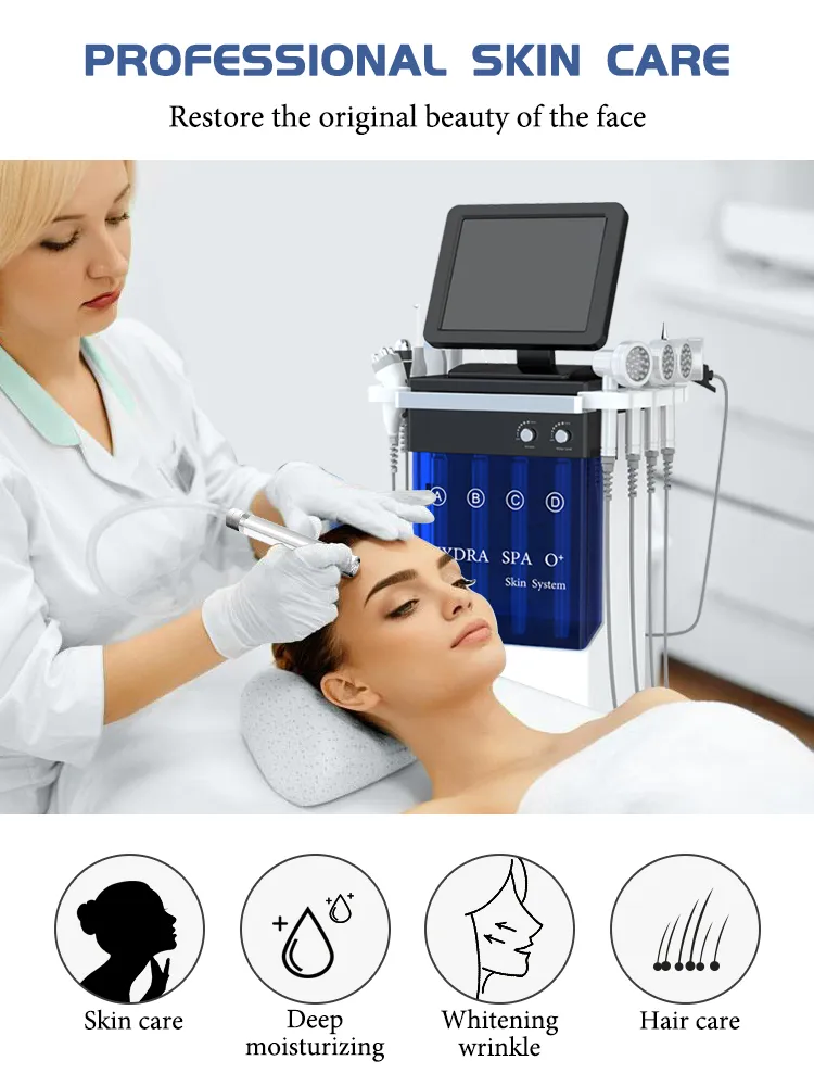 Multi-Functional RF Facial Beauty Instrument Diamond Dermabrasion Skin Whitening Deep Cleaning Salon Machine