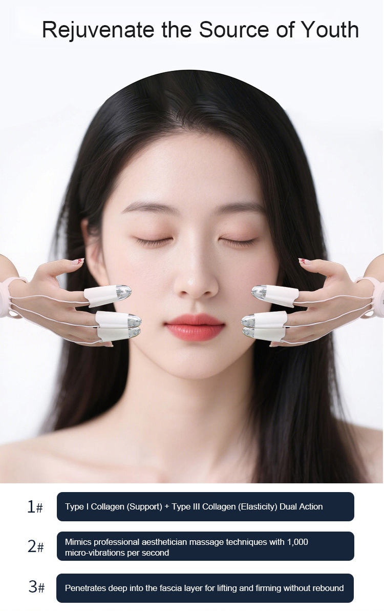 Magic Anti-Aging Golden Finger Facial Massager RF Face Lifting Microcurrent EMS Beauty Machine Gravitational Diamond Finger