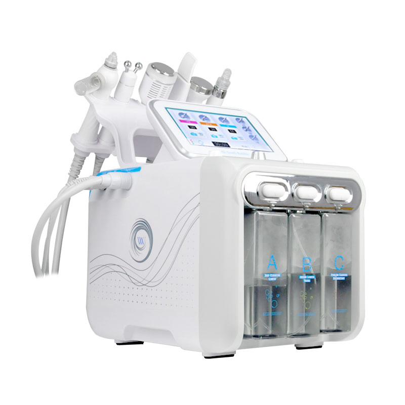Multifunction Skin Care Device 6 in 1 Anti Aging Small Bubble Facial H2O2 Hydrogen Oxygen Jet Beauty Machine