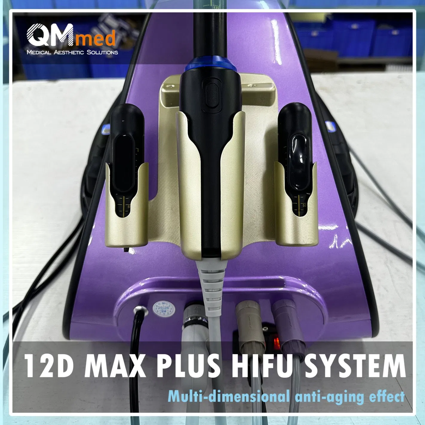 12D Max Plus Hifu Skin Rejuvenation High Intensity Focused Ultrasound Facial Anti Aging Multifunctional Hifu Machine with Dual Handle Collaborative Work and MP
