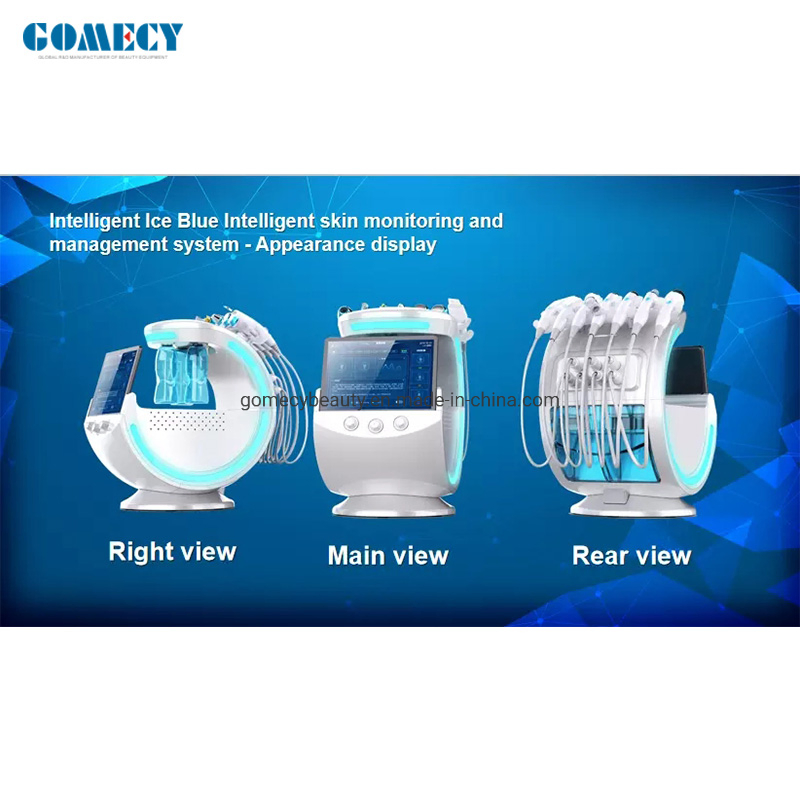 Factory Price 7 in 1 Smart Ice Blue Plus Hydra Oxygen Facial Machine Facial Cleaning Skin Analysis Beauty