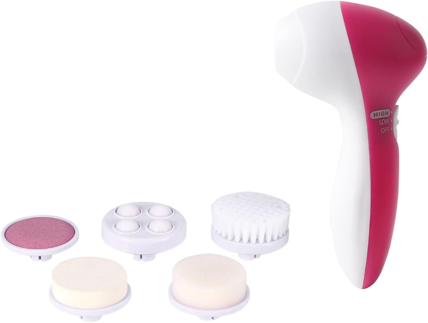 5 in 1 Electric Facial Cleansing Brush with Exfoliators Vibrating Pore Cleaning Machine for Face
