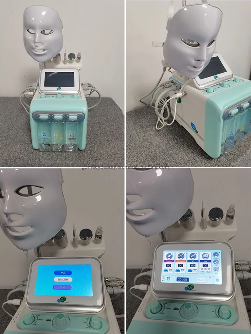 7 in 1 Jet Peel Oxygen Jet System 6-Polar RF Aqua Peel Hydra Dermabrasion Oxygen Facial Machine