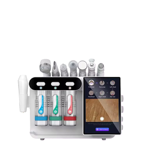 Portable 7 1 Hydra Aes Machine Microdermabrasion Jet Peel Water Oxygen Skin Tightening Whitening Pro Deep Head Home Use
