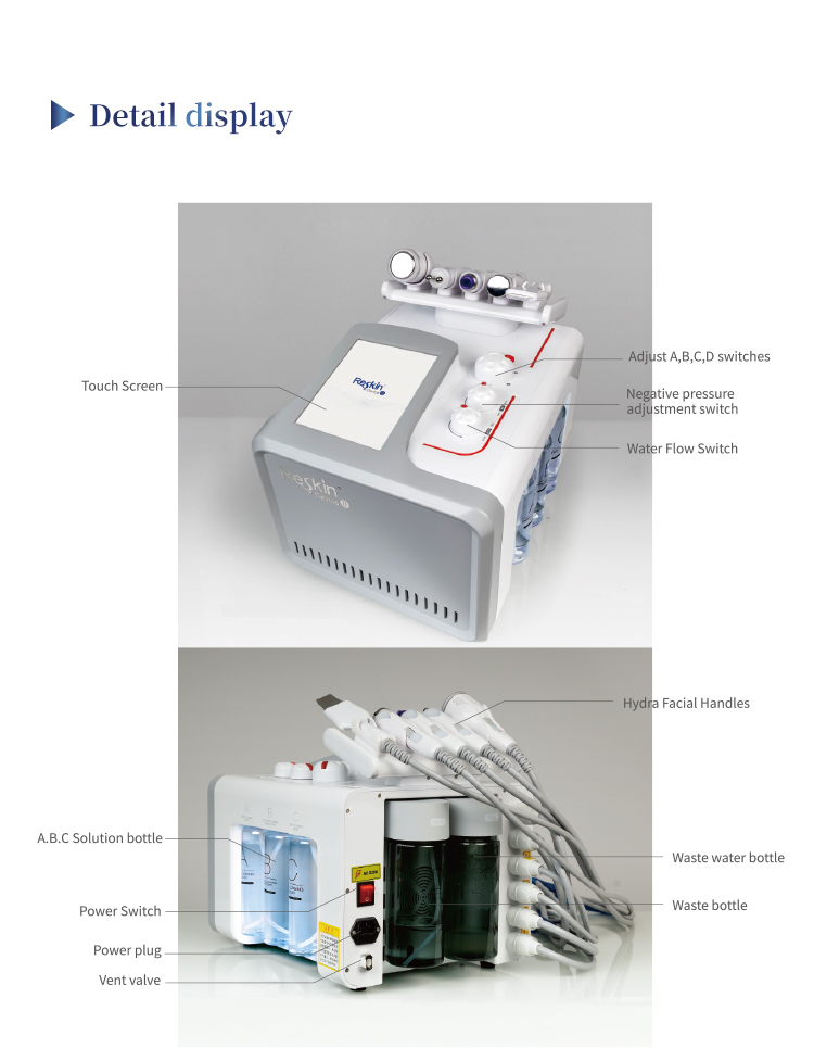Portable Aqua Peel Hydra 5 in 1 Hydrodermabrasion Facial Machine O2 Hydrodermabrasion Whitening