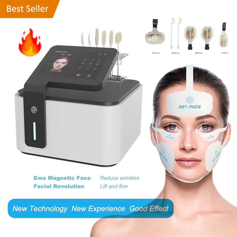 Factory SPA Beauty Face Eye Electric Massage Massager Magnetic Muscle Facial Lift Em RF Wrinkle Removal Skin Lifting Tightening EMS Machine Microcurrent Device