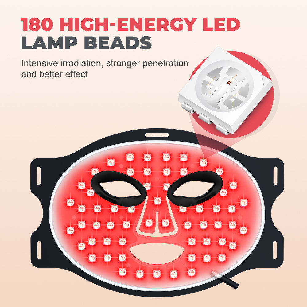 Factory Direct LED Face Facial Mask Skin Care Machine 3 in 1 LED Chip Red Light Therapy Led Face Mask for Face and Neck
