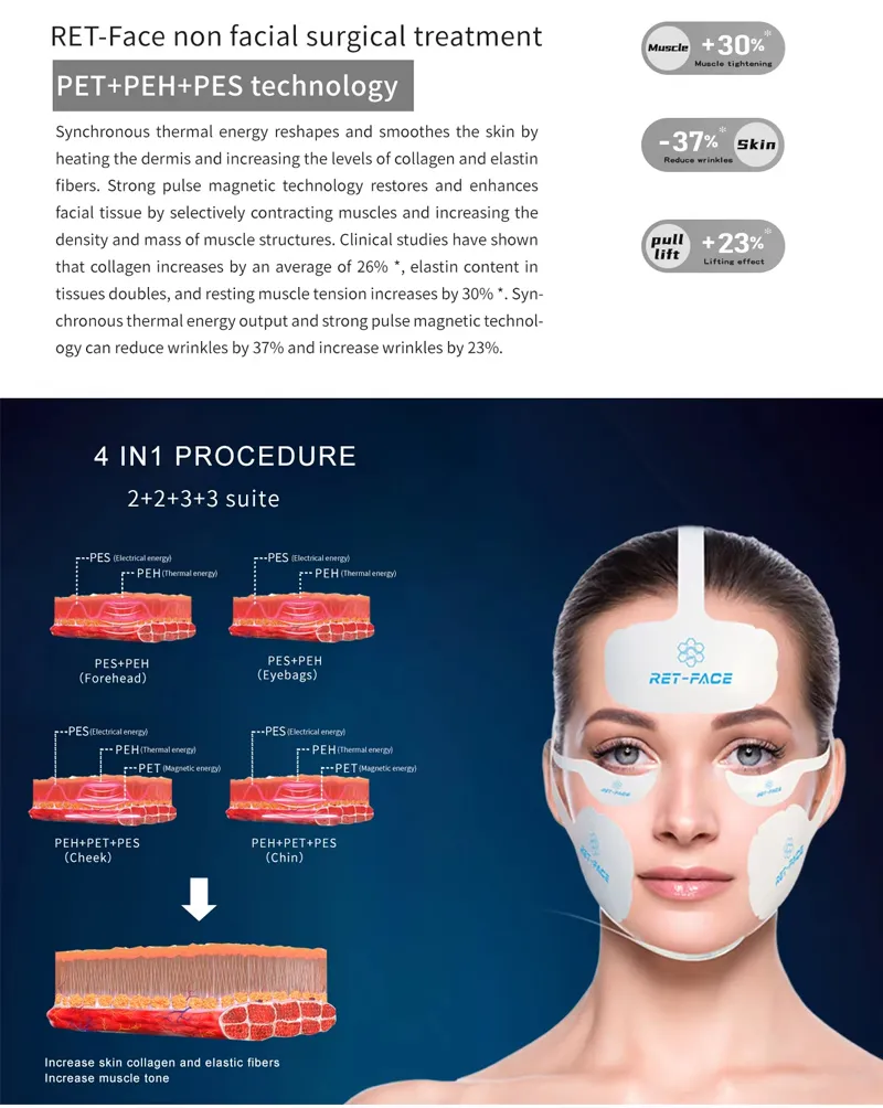 Powerful High Frequency Facial Machine EMS RF Face for Jowl Lifting Wrinkles Removal EMS RF Face Tightening Beauty Device