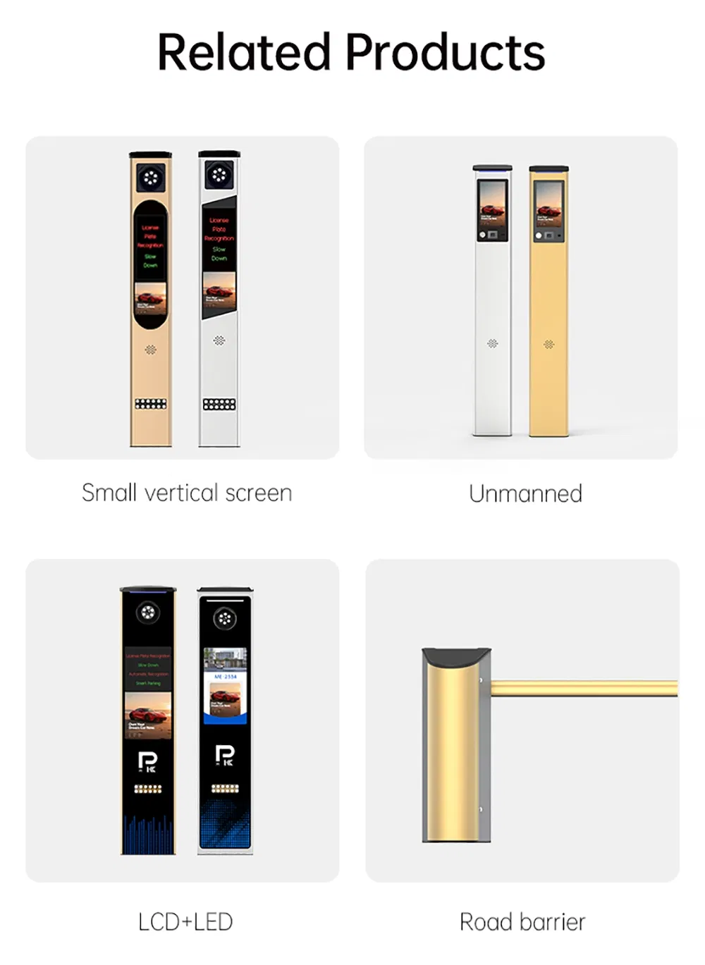Car Parking Pay Station Aluminium Alloy Arabic Language Support LED Smart License Place Barrier Gate Automatic Parking Equipment Management System