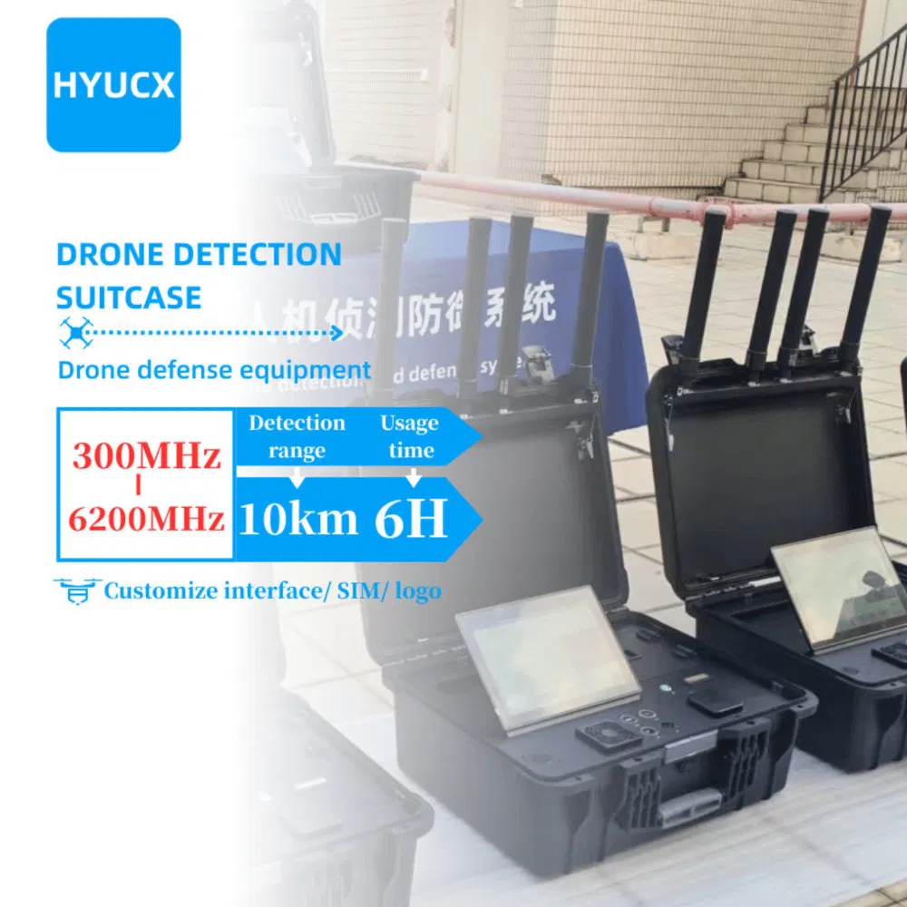 Supports External Antenna Expansion CH11 Suitcase-Type Uav Drone Detector System for Public Security Patrol