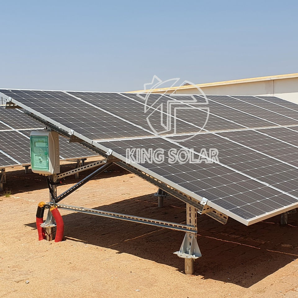 Carbon Steel Solar Panel Ground Support Mounting System