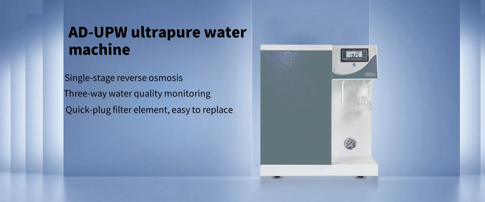 10L/H 18.25mΩ Resistivity Laboratory Reverse Osmosis Water Purification Systems