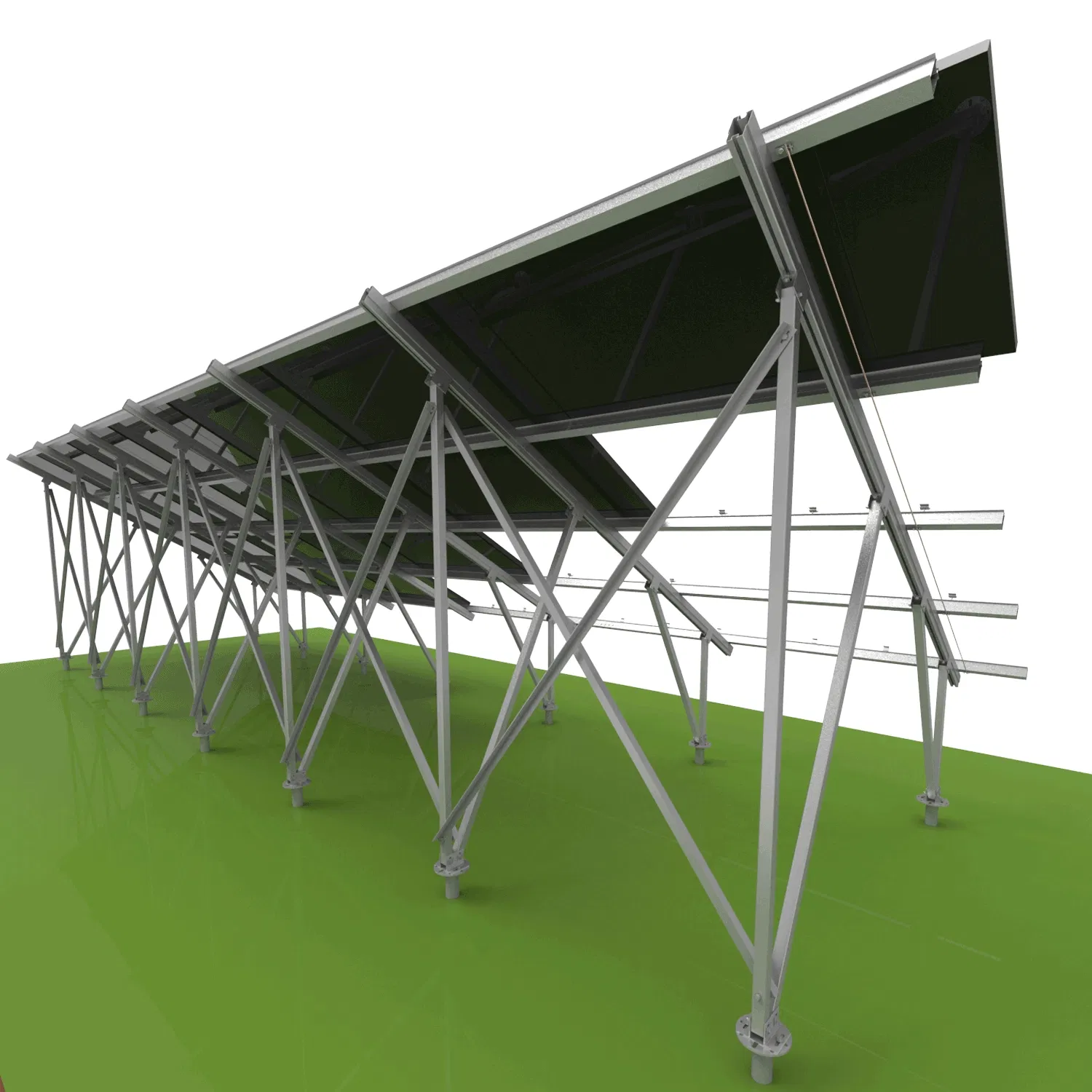 Customizable Ground Bracket Support Solar Photovoltaic Mounting System for PV Module