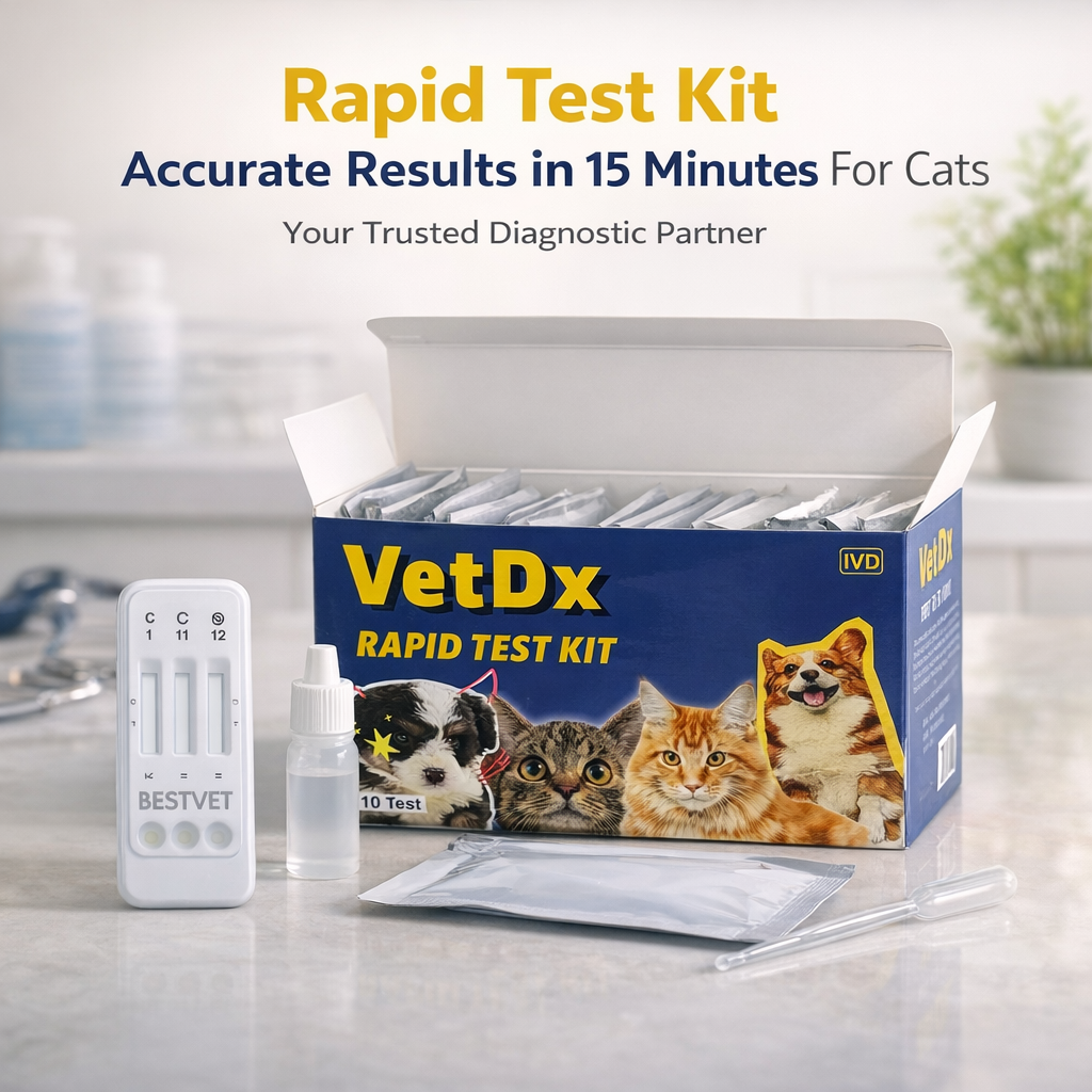 Veterinary Test Kit for Feline Infectious Peritonitis Antigen Detection CE Certified Class II Diagnostic Equipment for Cats