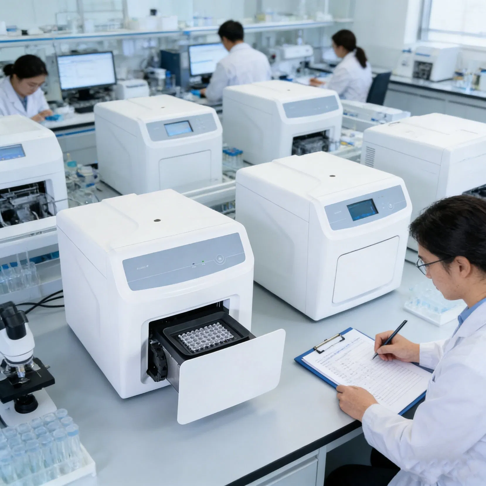 Laboratory Real Time PCR System Thermal Cycler Gradient 96 Well Plate Quantitative Analysis System