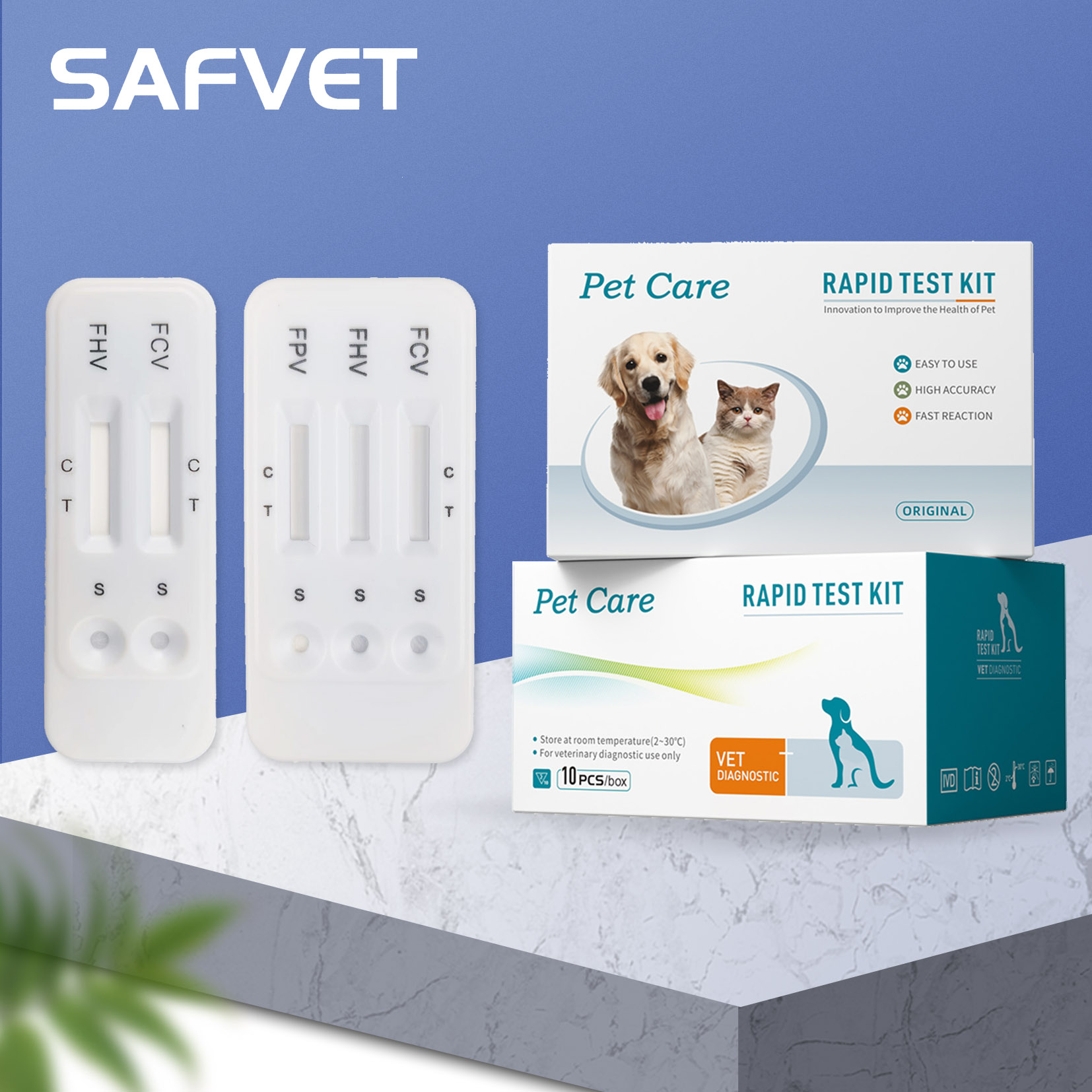 Cat Feline Rapid Parvo FPV-FIIPV-Giardia Inspection Combined Detection Diagnostic Lambia Rapid Kit