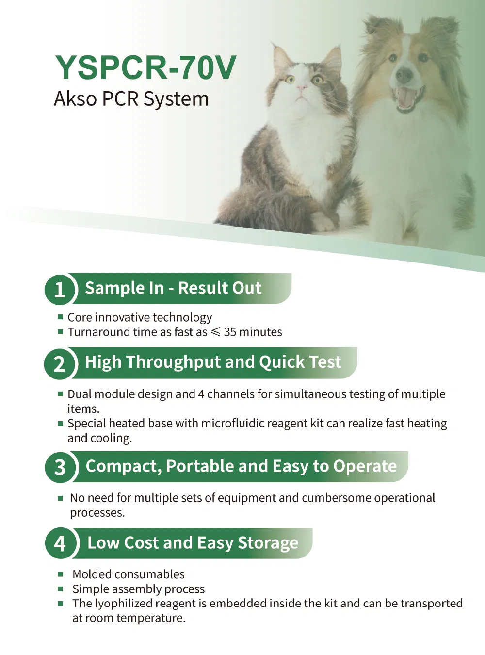 Medical Equipment Veterinary PCR Systems Yspcr-70V