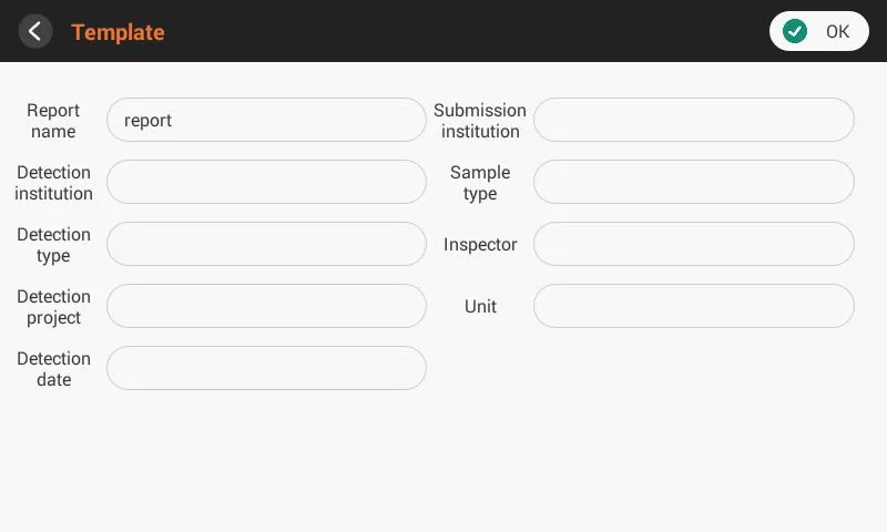 Report template